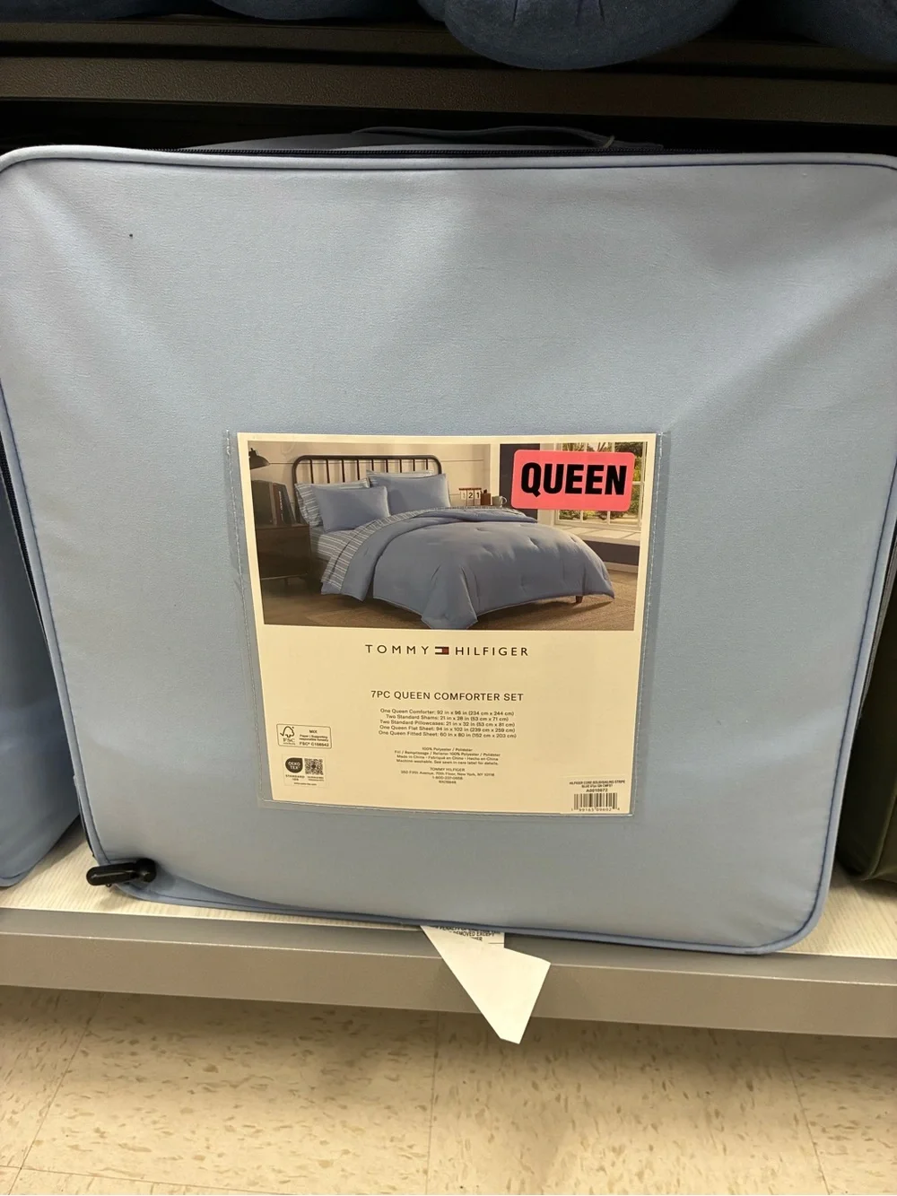 Tommy Hilfiger Light Blue Queen 7pc Comforter Set